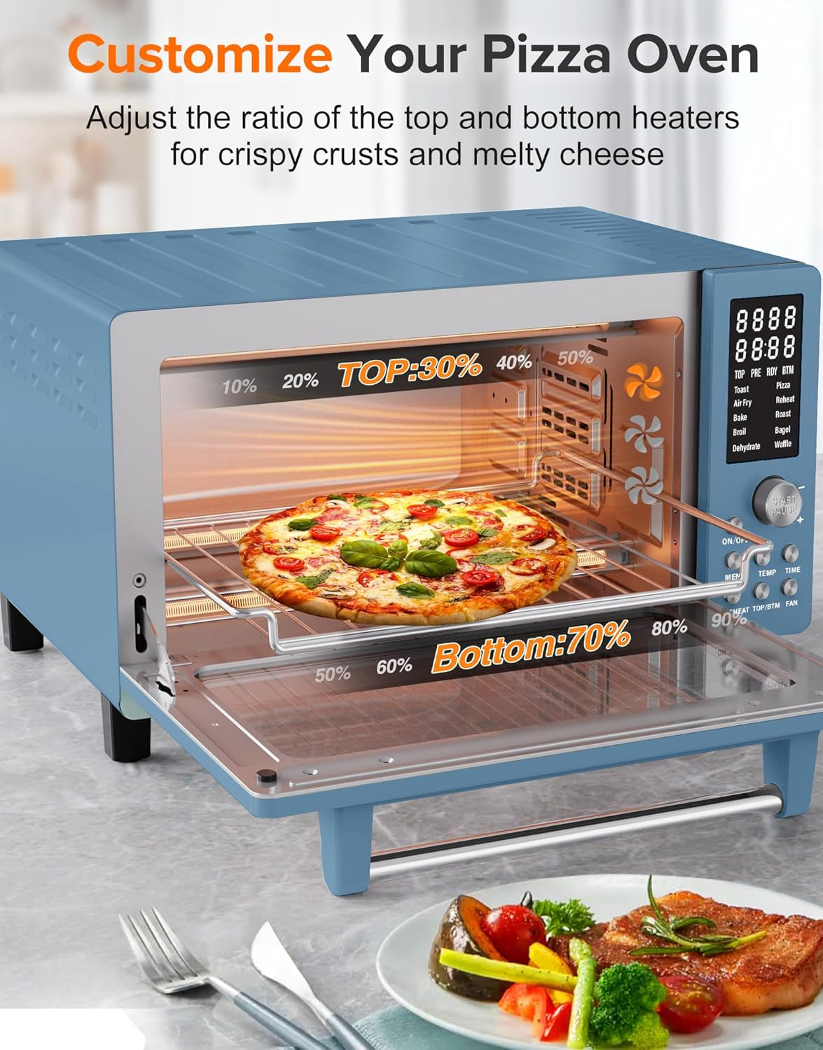 bravo-pro-smart-air-fryer-toaster-oven-countertop-combo-10-in-1-cooking-functions-1800w-50-450-f-21-qt-pfas-free-upgraded-super-convection-cozy-blue