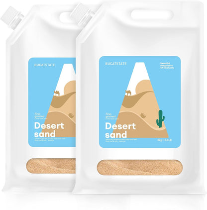 BUCATSTATE Hamster Bath Sand with Pour Spout, 6.6LB Desert Bath Sand | No-Dust Potty Litter Calcium-Free Sand for Hamster Chinchillas Gerbil Mice Degu or Other Small Pets (Fine Sand)13