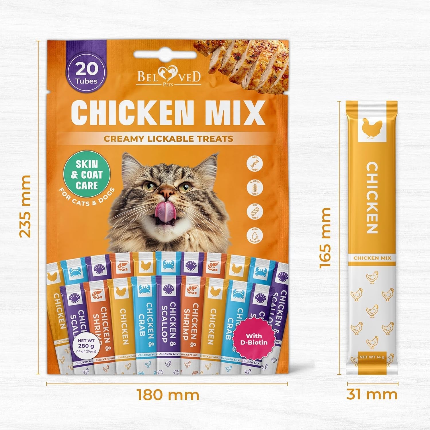 beloved-pets-creamy-lickable-cat-treats-wet-food-squeeze-tubes-liquid-kitten-snacks-skin-coat-health-multivitamin-treats-for-cats-small-dogs-lick-up-chicken-mix-40-sticks