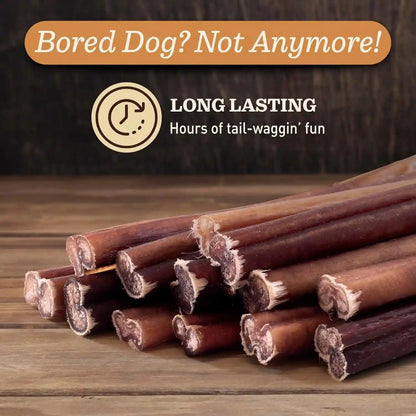Pet Odor-Free Standard Bully Sticks (12", 5 Pack) – 100% Grass-Fed Beef Pizzle Dog Chews, Fully Digestible & Long-Lasting Dental Treats4