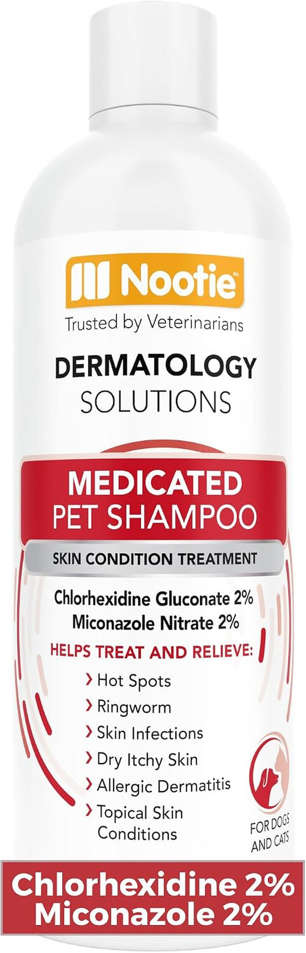 Nootie Medicated Pet Shampoo, Chlorhexidine Dog Shampoo for Itch Relief, Sold in over 5,000 Vet Clinics & Pet Stores Worldwide- 16Oz1