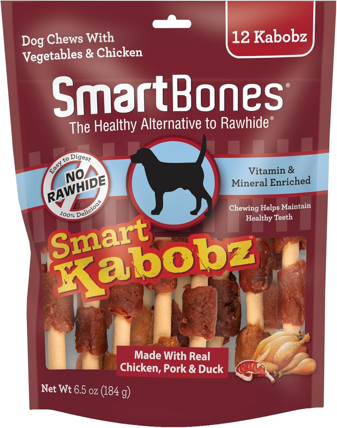 smartbones-kabobz-rawhide-free-dog-treat-chicken-pork-duck-18-count-highly-digestible-vitamin-mineral-enriched-supports-dental-health-for-adult-dogs
