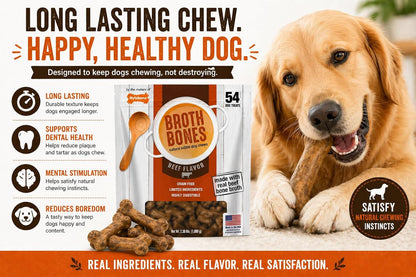 Nylabone Beef Broth Bones Dog Treats (Net 54Count), 2.38 Lb8