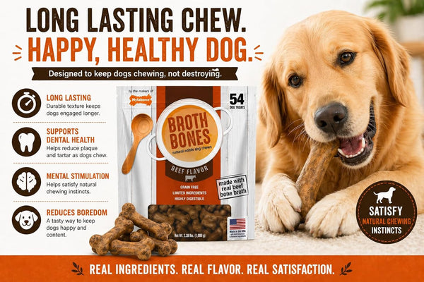 Nylabone Beef Broth Bones Dog Treats (Net 54Count), 2.38 Lb8