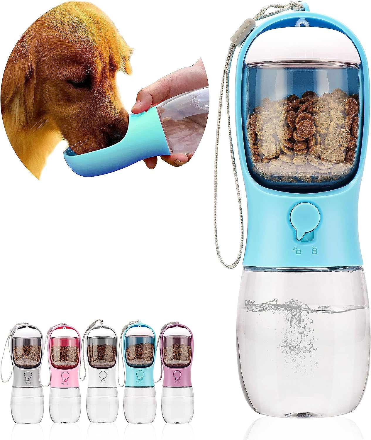dog-water-bottle-with-food-container-portable-leak-proof-pet-water-dispenser-for-walking-hiking-travel-puppy-essentials-accessories-for-small-large-dogs-dog-gifts-10oz-15oz-19oz