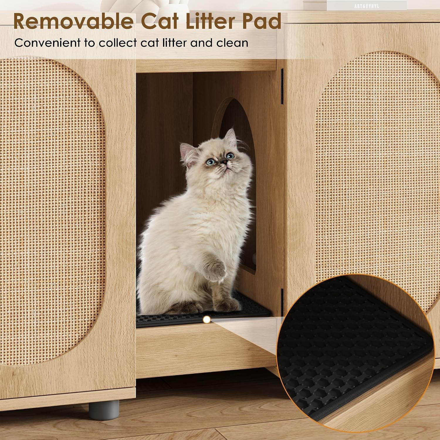 garvee-55-1-double-litter-box-enclosure-boho-cat-box-furniture-for-2-cats-cat-litter-box-furniture-hidden-with-cat-scratch-pad-large-indoor-pet-house-with-double-room-wood-color-double-room-design-fits-most-litter-boxes-built-in-litter-mat-double-roller-latch-storage-cubby-ventilated-cabinets