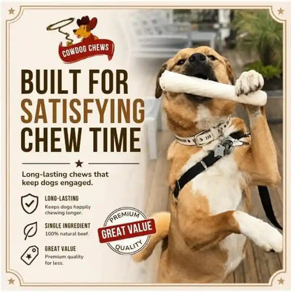 Cowdog Chews Retriever Roll 9-10 Inch All Natural Rawhide Product (20 Pack)3