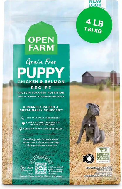 Open Farm Ancient Grains Dry Puppy Food, Chicken & Salmon Kibble, 4Lb Bag | All Puppies, All Breed Sizes, Protein-Rich & Nutrient Dense, 100% Traceable Ingredients, Non-Gmo Fruits & Veggies.7