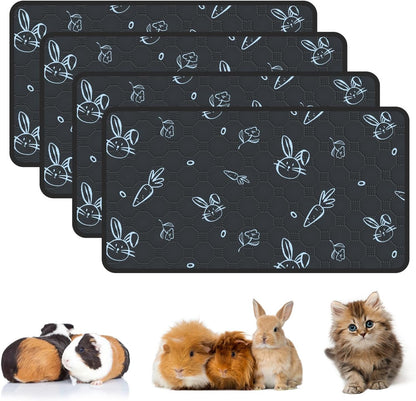 2-Pack Guinea Pig Cage Liner, 24" X 47" Reusable Guinea Pig Bedding Washable Absorbent Pee Pads for Dogs Rabbit Chinchilla Hamster, Leakproof & anti Slip12