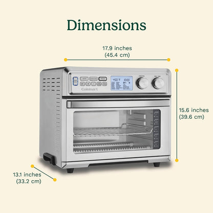 TOA-95C Digital Airfryer Toaster Oven, 0.95-Cubic Feet, Premium 1800-Watt Oven with Digital Display & Controls, XL Capacity, Intuitive Programming & Adjustable Temperature, Stainless Steel2