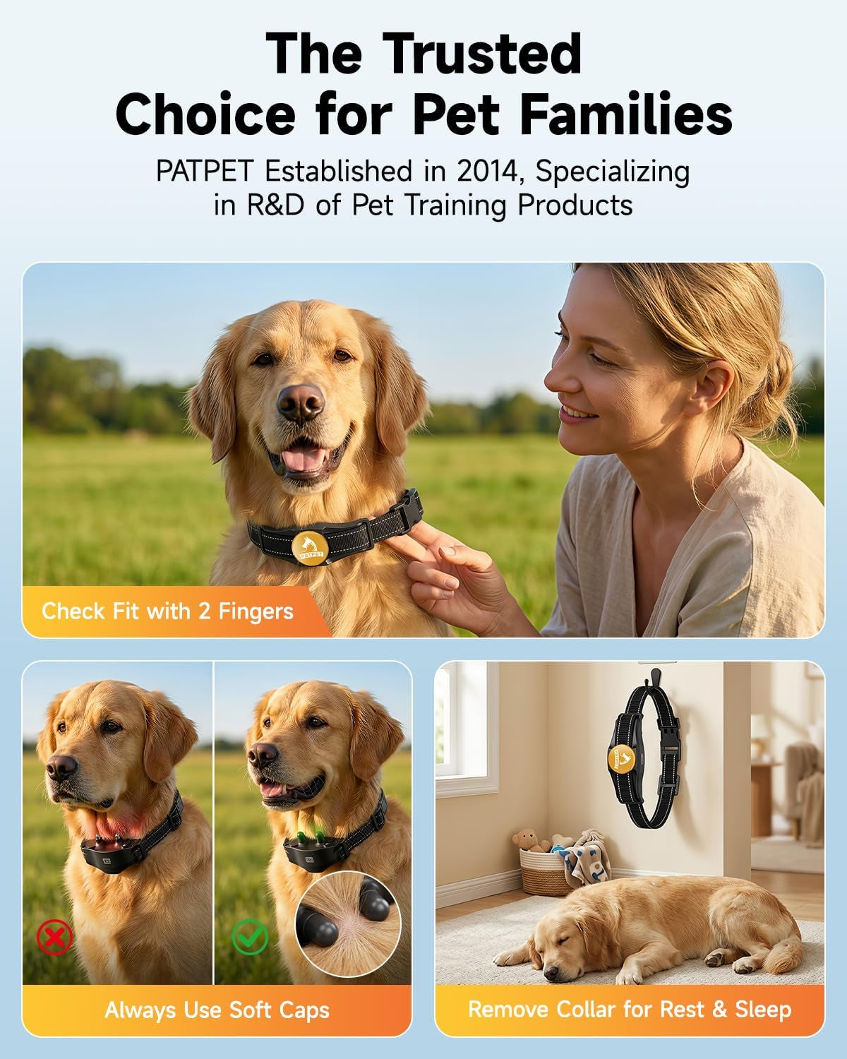 patpet-dog-shock-collar-rechargeable-dog-training-collar-with-remote-for-medium-large-dogs-3-training-modes-beep-vibration-shock-ipx7-waterproof-1000ft-electric-dog-collar-black