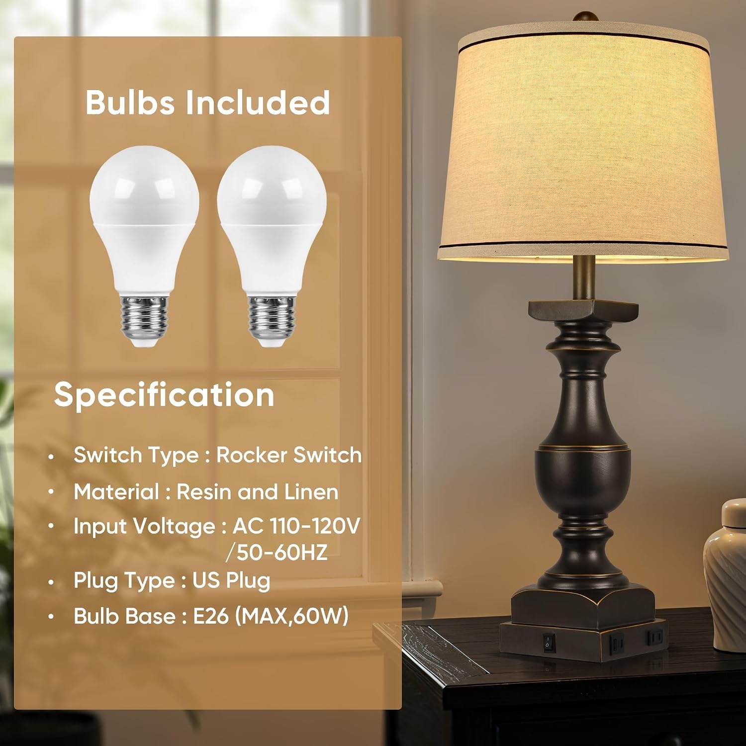 28-black-gold-resin-table-lamp-set-of-2-nightstand-lamp-with-usb-port-rocker-switch-2-bulbs-included-6w-2700k-warm-light-farmhouse-bedside-lamp-for-nightstand-desk-livingroom-bedroom-decor