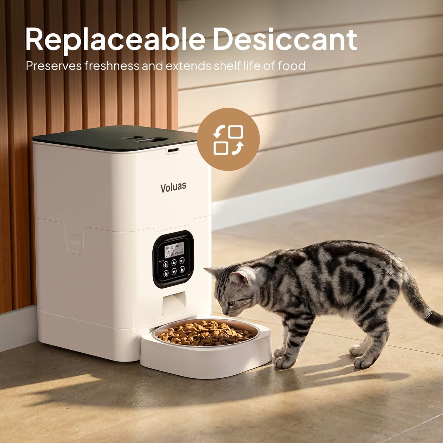 voluas-automatic-cat-feeder-4l-timed-dry-food-dispenser-for-cats-dogs-programmable-portion-control-up-to-4-meals-daily-dual-power-supply-power-off-memory-10-second-voice-recorder