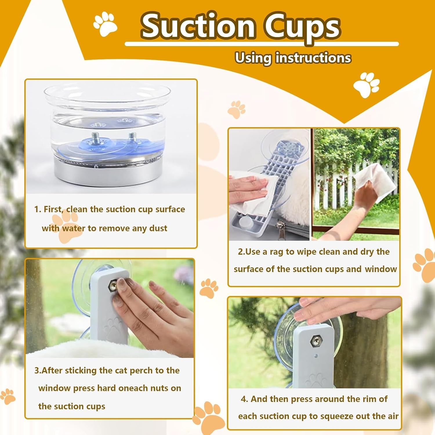 cat-window-perch-seat-hammock-foldable-hammock-with-4-strong-suction-cups-easy-to-assemble-and-cat-wand-cream