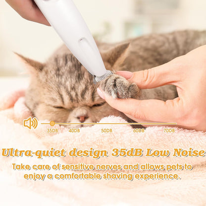 Palksky Dog Paw Trimmer, Upgraded 18Mm-Blade Electric Dog Clippers for Groomming-With Led Display, Waterproof Pet Micro Precisiion Trimmer, Rechargeable Hair Shaver for Paws, Ears, Face, Rump-And Eyes3