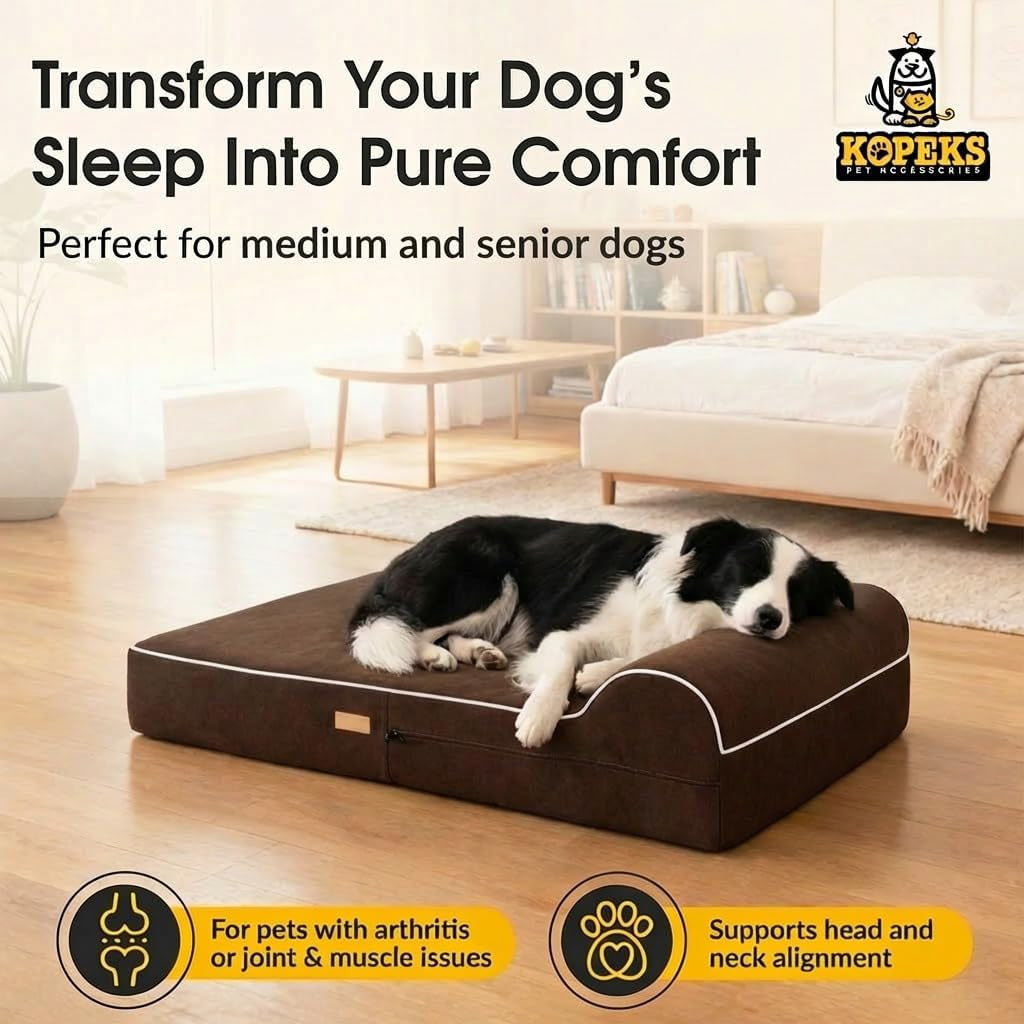 5-5-inch-thick-high-grade-orthopedic-memory-foam-dog-bed-with-pillow-and-easy-to-wash-removable-cover-with-anti-slip-bottom-free-waterproof-liner-included-for-medium-and-large-breed-dogs-brown