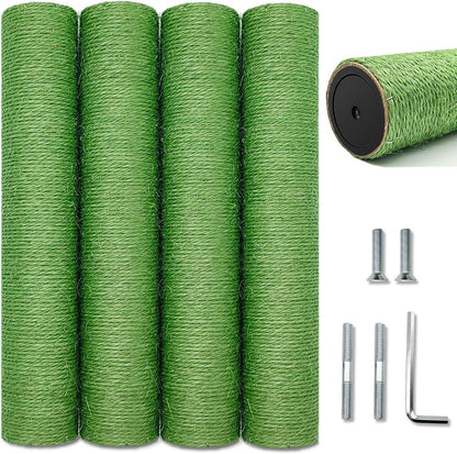 Cat Scratching Post Replacement Pole, 2 PCS 15.7In Cat Tree Replacement Post, Natural Sisal Cat Tree Replacement Parts with M8 Screws, Cat Scratch Post for Refurbishment (15.7In/40Cm)11