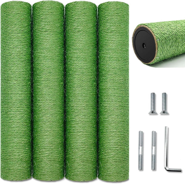 Cat Scratching Post Replacement Pole, 2 PCS 15.7In Cat Tree Replacement Post, Natural Sisal Cat Tree Replacement Parts with M8 Screws, Cat Scratch Post for Refurbishment (15.7In/40Cm)11