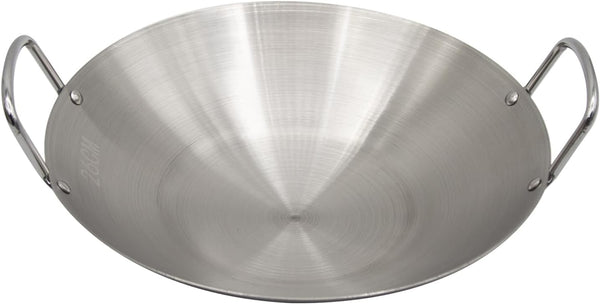 Stainless Steel Wok 10 Inch/ 26Cm, round Bottom Dual- Handled Heavy Wok, Traditional Canton Style Frying Pan Multi- Cooking Wok Stir Fry Pan for Kitchen Restaurant Home (Small)1