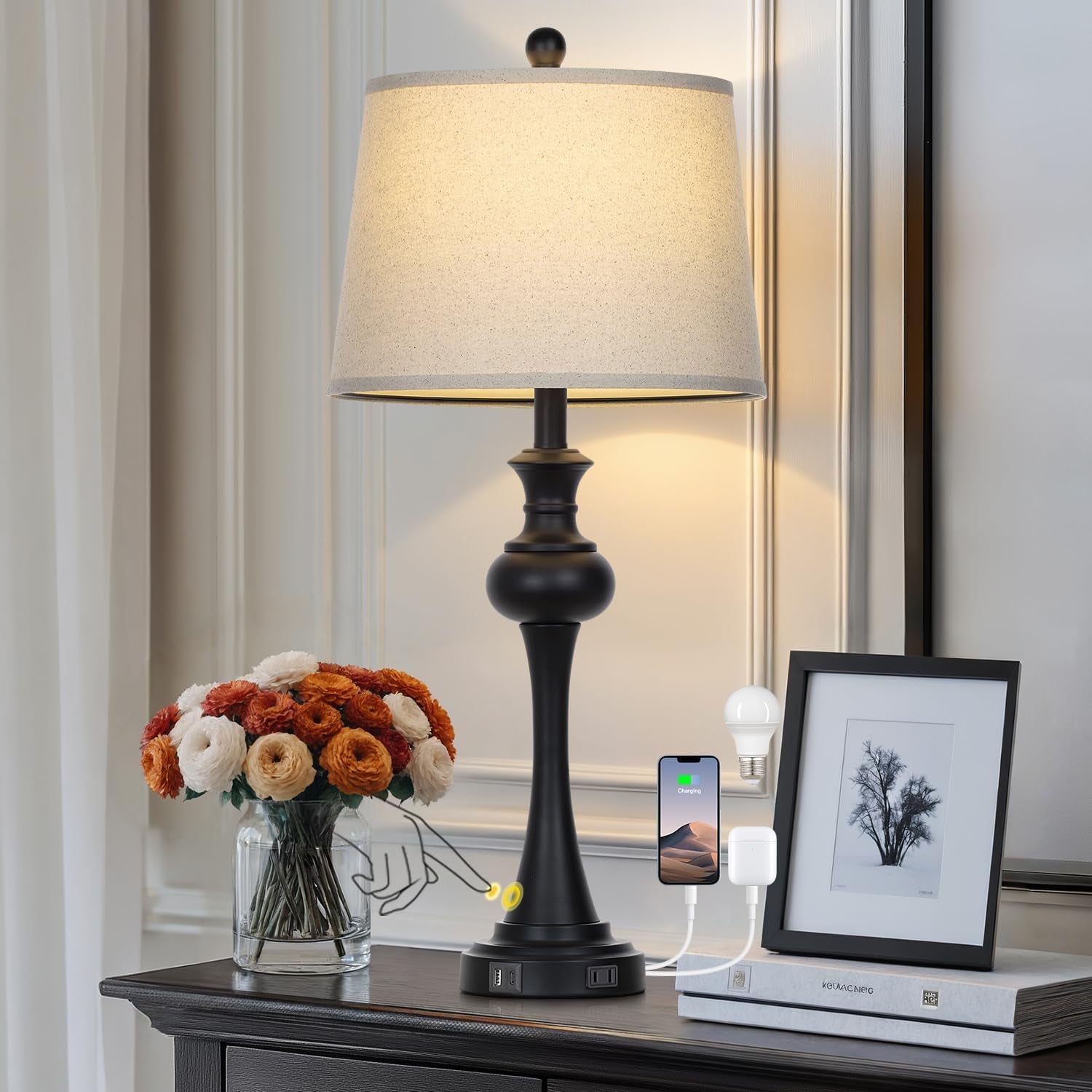 28-75-black-modern-table-lamps-for-living-room-bedside-lamp-with-usb-a-c-ports-ac-outlets-3-way-dimmable-touch-lamps-for-living-room-nightstand-lamp-led-bulb-included-1pack
