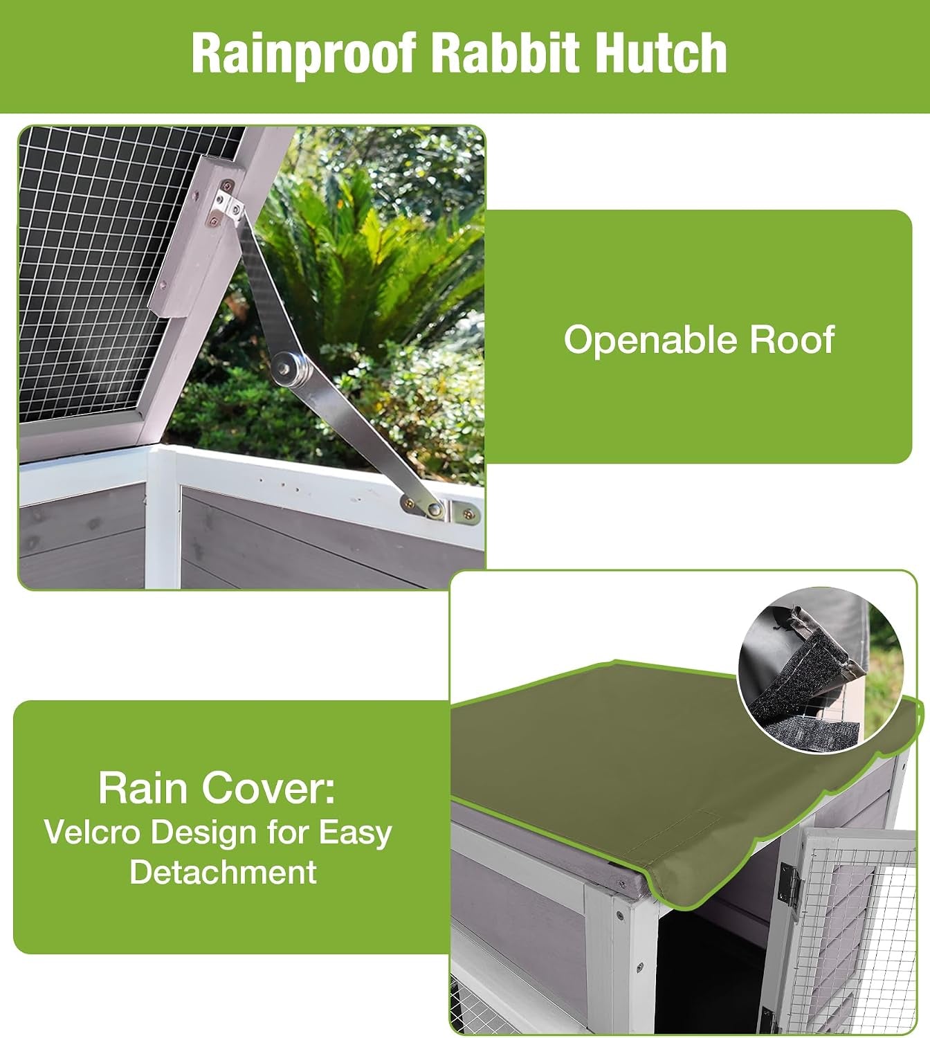 gutinneen-wooden-duplex-rabbit-cage-on-wheels-with-chew-proof-ramp-grey-4-mobile-swivel-casters-2-story-design-waterproof-rain-cover-5-access-doors-2-sliding-trays