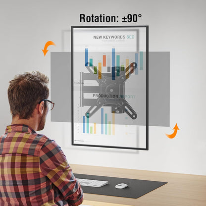 Full Motion TV Wall Mount, 14-42" TV Monitor, VESA 200X200, 44 Lbs | Supports Swivel, Tilt, Extension & Rotation, Sturdy Bracket for LED LCD Televisions and Desktop Monitors2