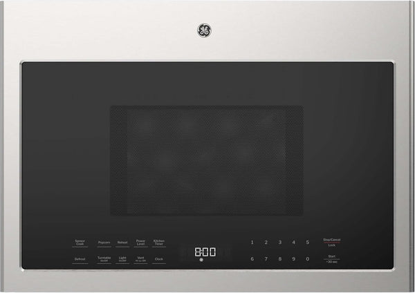 GE 24" Over-The-Range Microwave, 1.4 Cu. Ft., 1000 Watts, 300 CFM Hood Vent, LED Lighting, Auto Defrost, Installer-Friendly, Stainless Steel, GVMB14S4WSS1