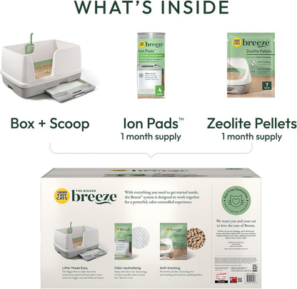 Purina Tidy Cats Breeze Litter Box System Kit with Pellet Cat Litter, XL Litter Box and Litter Box Pads9
