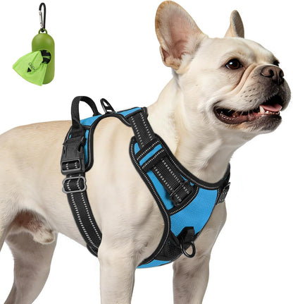 Joytale No Pull Dog Harness Medium Sized Dog, Front Clip, Black | Grab Handle for Instant Control, Padded & Adjustable Vest, Sturdy Metal D-Rings, for Safe Training & Daily Walking39