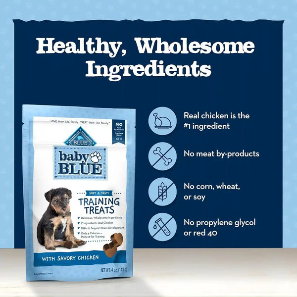 Blue Buffalo Baby Blue Training Treats Natural Puppy Soft Dog Treats, Savory Chicken 4-Oz Bag7