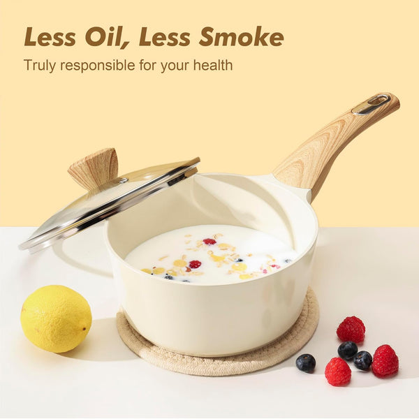 Ceramic Cookware Sets, Pots and Pans Set Nonstick, 20-Piece Induction Cookware, Non-Toxic Healthy Non Stick Kitchen Cooking Set with Stay-Cool Handles, PFAS PTFE PFOA PFOS Free7