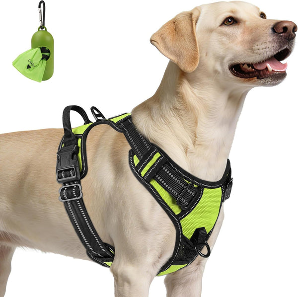 Joytale No Pull Dog Harness Medium Sized Dog, Front Clip, Black | Grab Handle for Instant Control, Padded & Adjustable Vest, Sturdy Metal D-Rings, for Safe Training & Daily Walking12