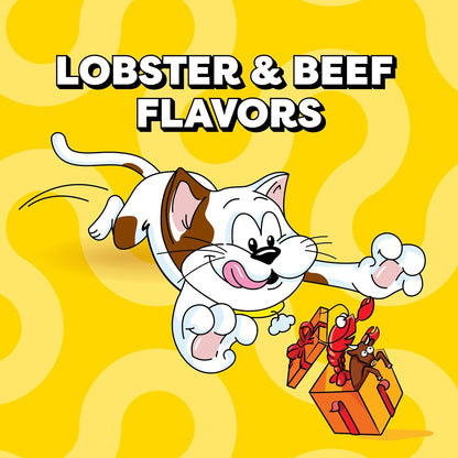 Temptations Birthday Crunchy and Soft Cat Treats, Lobster & Beef, 16 Oz | Crunchy Outside, Soft Inside, under 2 Calories per Treat, 100% Complete & Balanced for Adult Cats, Stay-Fresh Resealable Tub4