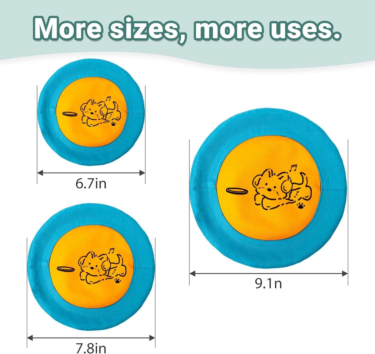 bifeaw-3-packs-nylon-interactive-dog-flying-disc-floating-dog-toys-for-aggressive-chewers-water-toys-for-dogs-blue-and-yellow
