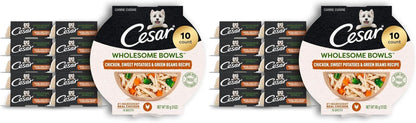Cesar Wholesome Bowls Wet Dog Food, Chicken Recipe, 3 Oz, 10 Count | Real Chicken #1 Ingredient, Slow-Cooked, 7 Key Ingredients, No By-Products or Artificial Flavors, Easy to Digest19