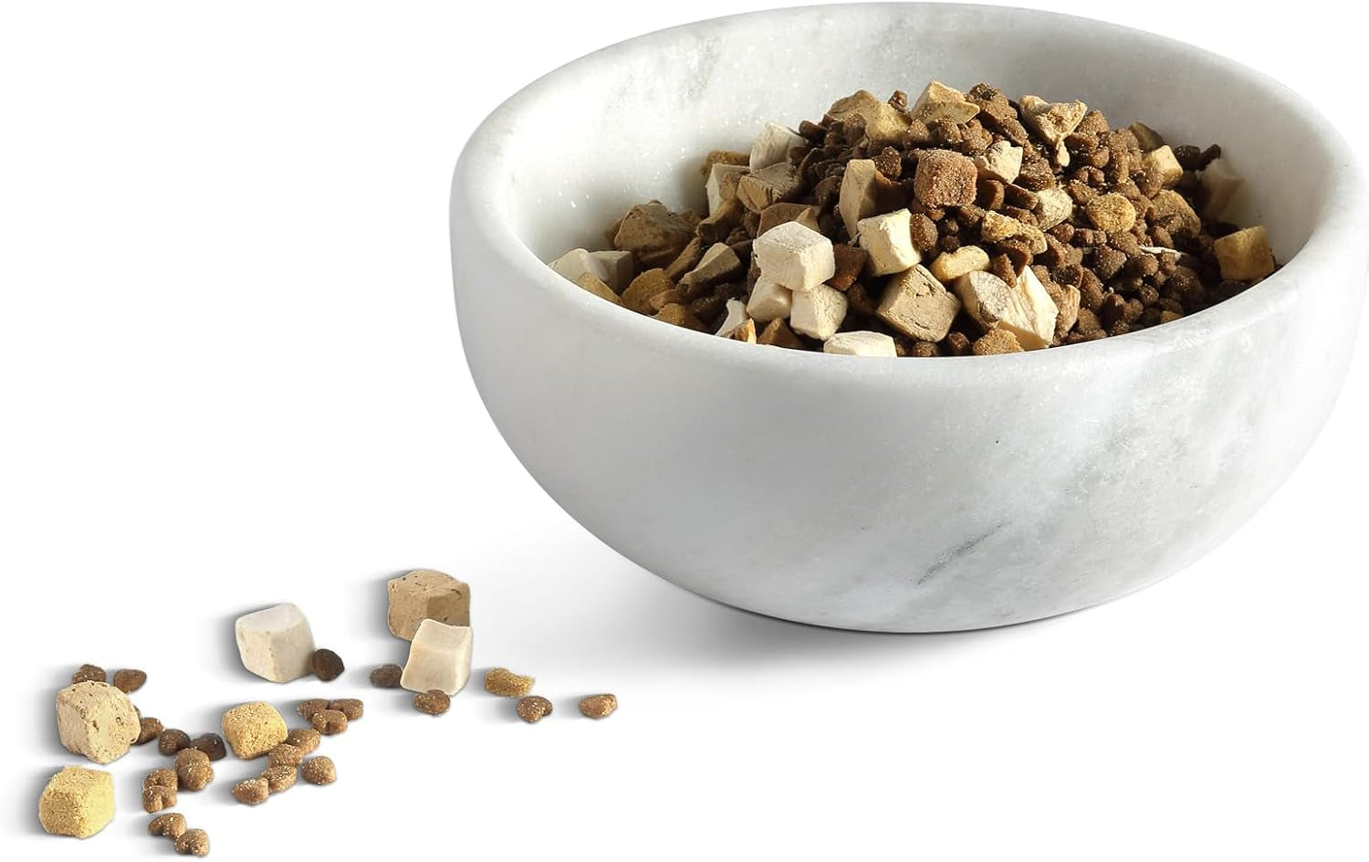 white-marble-dog-bowls-non-slip-dog-food-water-bowl-small-heavy-duty-pet-bowl-for-cats-and-medium-dogs-weighted-african-natural-marble-holds-4-cups5lbs