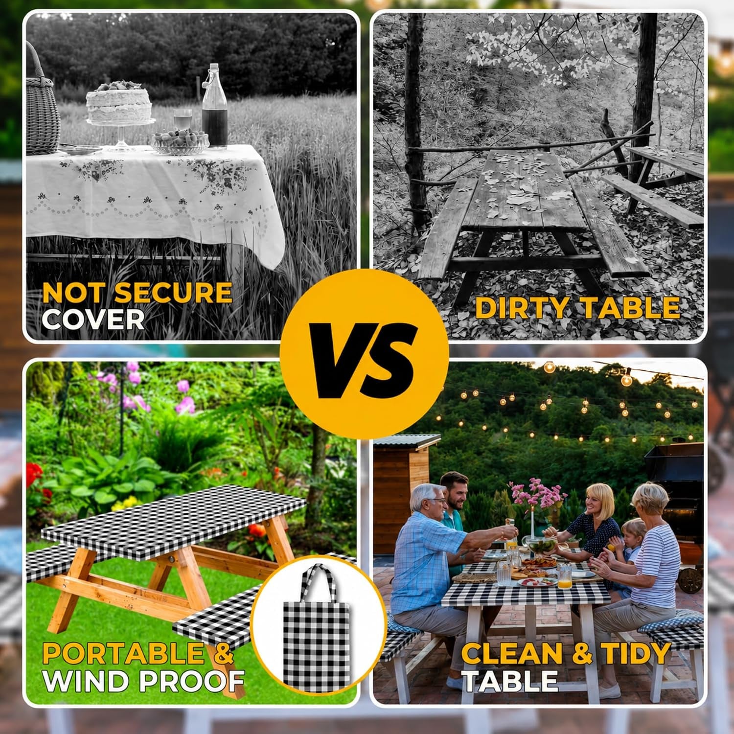 vinyl-fitted-picnic-table-cover-with-bench-covers-bag-6ft-black-checkered-outdoor-waterproof-windproof-tablecloth-with-elastic-edges-camping-rv-gear-campers-must-have-72x30-inches