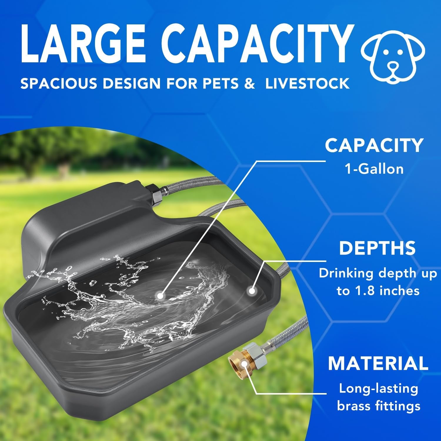 petten-auto-fill-dog-water-bowl-dispenser-outdoor-large-capacity118oz-1gal-auto-dog-water-dispenser-with-3-4-ght-male-faucet-connector-water-bowl-dispenser-for-dog-cat-livestockgray