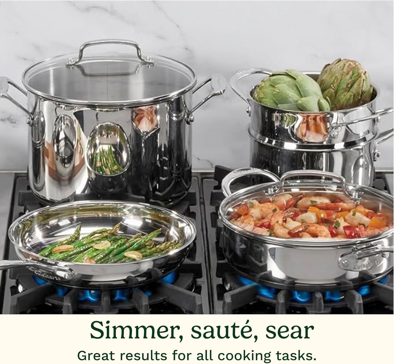 chef-s-classic-11-piece-stainless-steel-pots-and-pans-set-cookware-set-compatible-with-induction-electric-gas-cooktops-aluminum-core-for-even-heat-cool-grip-handles-dishwasher-safe-stainless-steel-cookware-set-dishwasher-safe-oven-safe-to-500-f-gas-electric-induction-compatible-77-11g