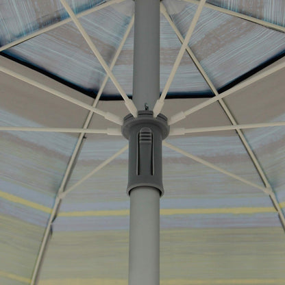 7.2' Beach Umbrella with Sand Anchor, Outdoor Portable Beach Umbrella for Sand with Tilt Pole, Carry Bag, Air Vent4