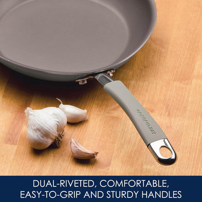Cucina Nonstick Cookware, Sea Salt Gray Pots and Pans Set, 12-Piece5