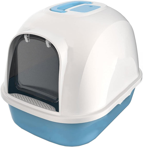 Dog Potty Training Toilet ﻿ Fully Enclosed Hooded ​Litter Pan with Front Entry Odor Close Door Cat Litter Box Scoop Supplie(A)6
