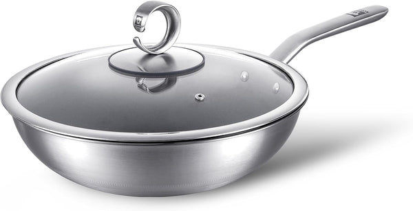 13 in Titanium Wok with Lid – Nonstick Wok & Stir-Fry Pan, All Stovetops & Induction Safe, Oven & Dishwasher Safe, Non-Toxic, No Coating – Durable Titanium Cookware, Frying Pan & Pot1