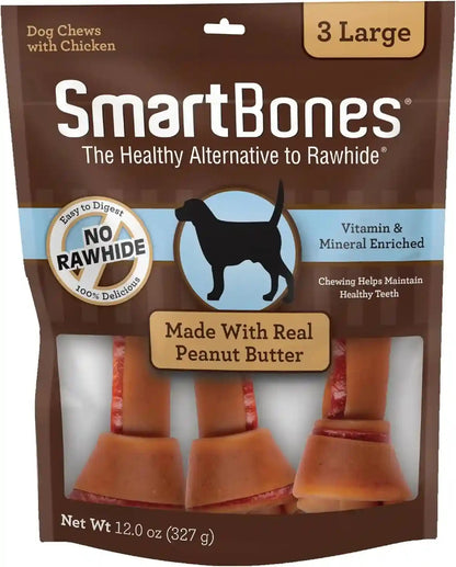 Smartbones Dog Chews, Treat Your Dog to Rawhide-Free Dog Bones, Made with Real Meat and Vegetables, 3 Large1