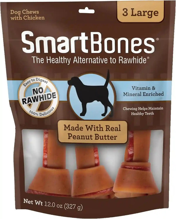 Smartbones Dog Chews, Treat Your Dog to Rawhide-Free Dog Bones, Made with Real Meat and Vegetables, 3 Large1