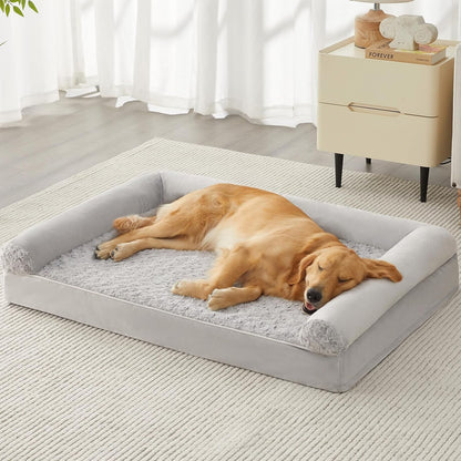 BFPETHOME Orthopedic Washable Dog Beds Large Sized Senior Dog for Comfy Sleeping with Removable Cover, Waterproof Big Soft Pet Couch Bed for Dogs Relax17