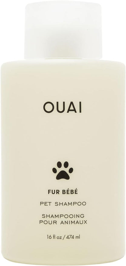 OUAI Fur Bébé Pet Shampoo - Cat & Dog Shampoo for Gentle Cleansing, Hydration & Shine - Vegan & Cruelty-Free Pet Supplies with Aloe Vera & Panthenol - Mercer Street Scent (16 Fl Oz)1