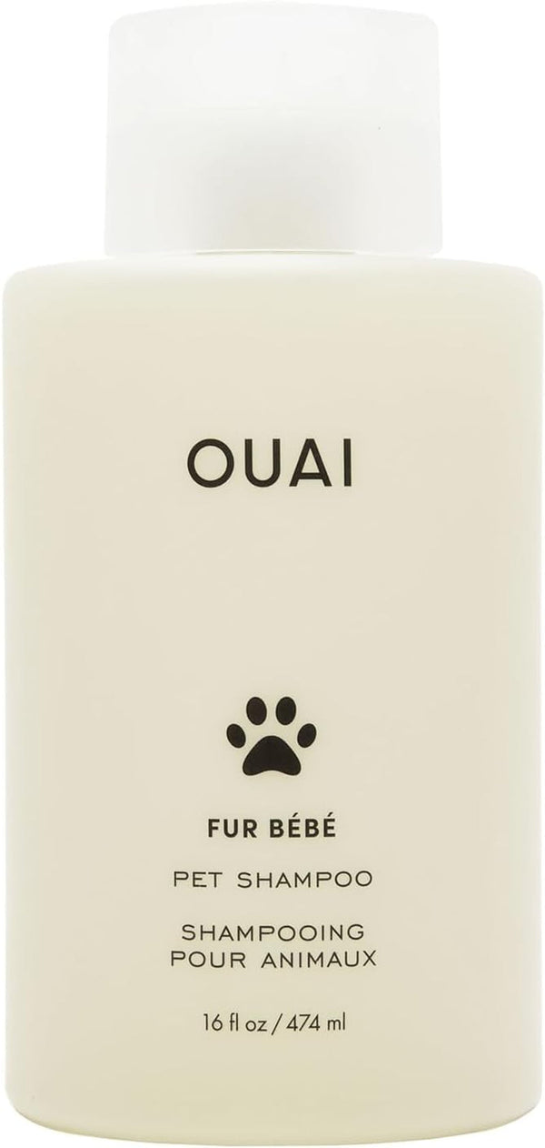 OUAI Fur Bébé Pet Shampoo - Cat & Dog Shampoo for Gentle Cleansing, Hydration & Shine - Vegan & Cruelty-Free Pet Supplies with Aloe Vera & Panthenol - Mercer Street Scent (16 Fl Oz)1