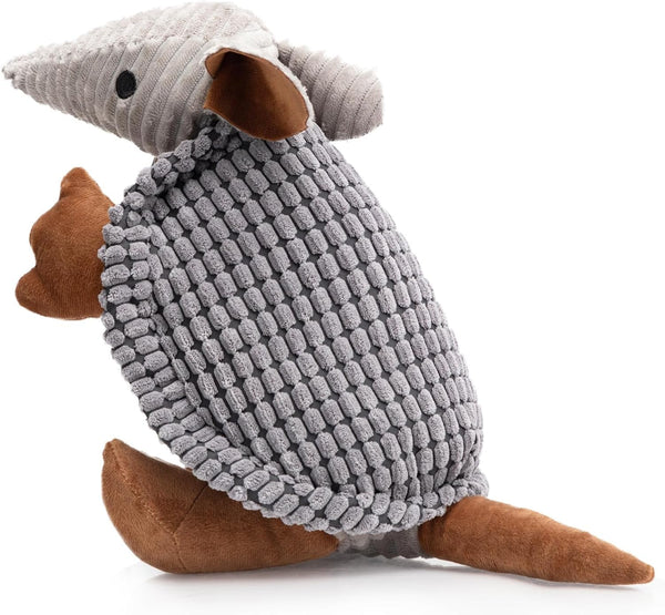 Hollypet Plush Squeaky Armadillo Chew Dog Toy for Small Medium, 8" | Cute Stuffed Armadillo Toy with Unique Grunt Squeaker & Textured Fabric for Teeth Cleaning. Great for Small & Medium Dogs34