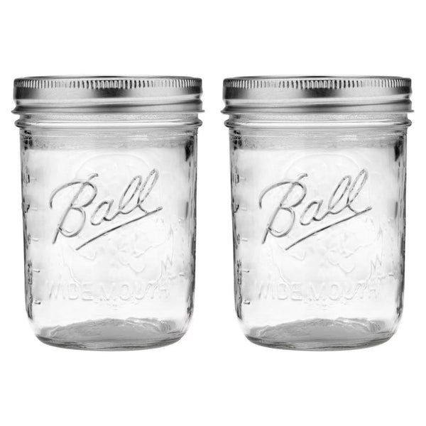 Wide Mouth Pint Mason Jars with Lids & Bands | 16-Oz | 2-Pack1